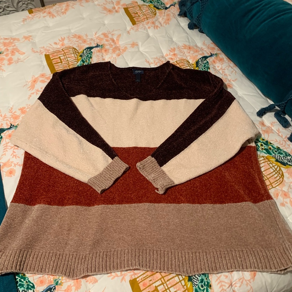 Soft Comfy Warm Color Long Sleeve Sweater